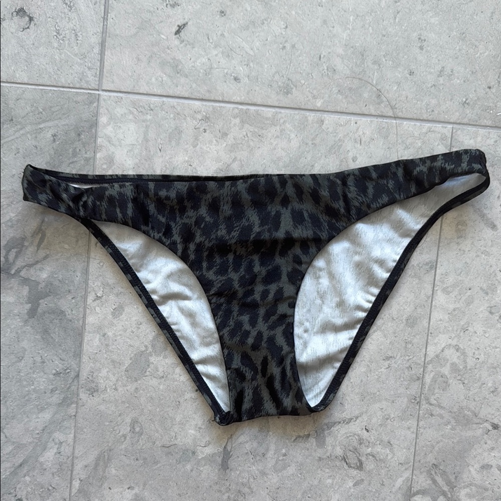 Zimmermann Green Leopard Print Women's Swim Bottom sz 3/L